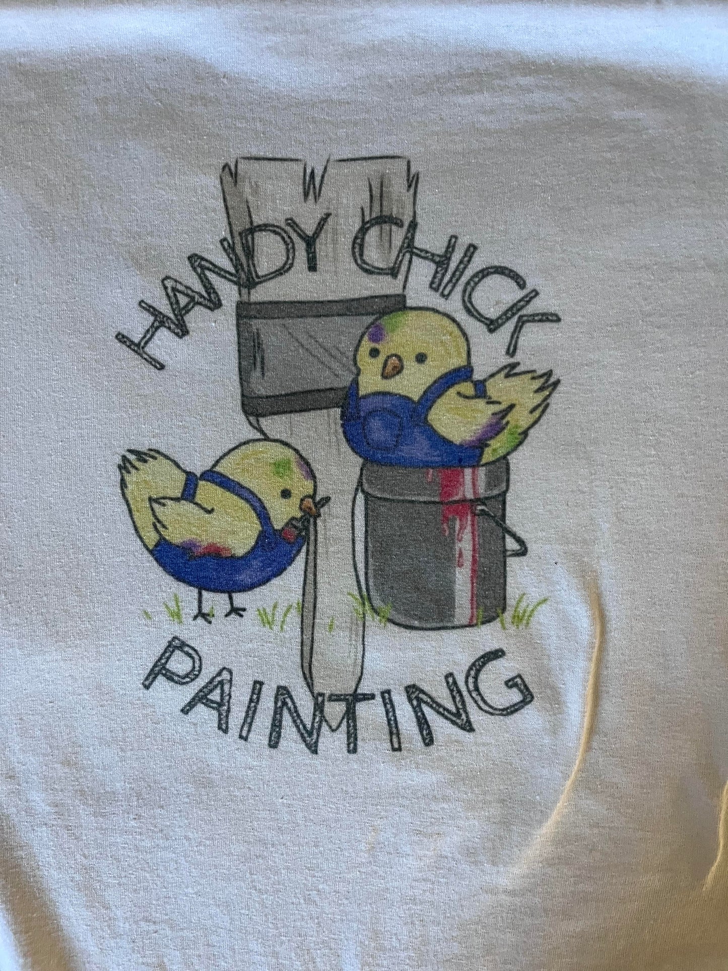 Handy Chick Painting Short sleeve T-shirt